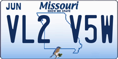 MO license plate VL2V5W