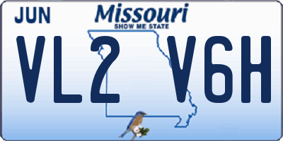 MO license plate VL2V6H