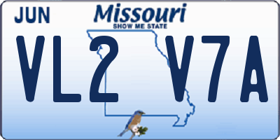 MO license plate VL2V7A