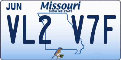 MO license plate VL2V7F