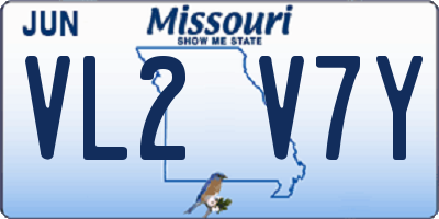 MO license plate VL2V7Y