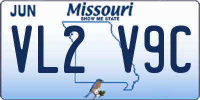 MO license plate VL2V9C