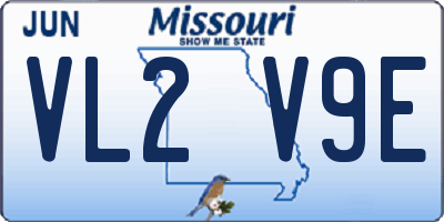 MO license plate VL2V9E