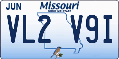 MO license plate VL2V9I
