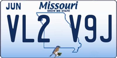 MO license plate VL2V9J