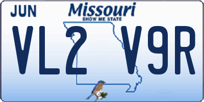 MO license plate VL2V9R