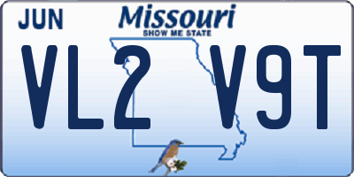 MO license plate VL2V9T