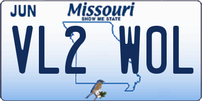 MO license plate VL2W0L