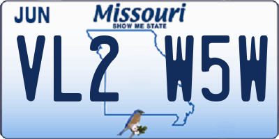 MO license plate VL2W5W