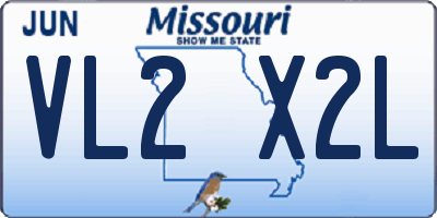 MO license plate VL2X2L
