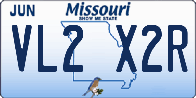 MO license plate VL2X2R