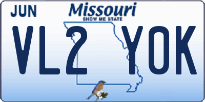 MO license plate VL2Y0K