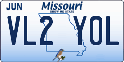MO license plate VL2Y0L