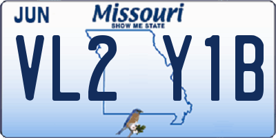 MO license plate VL2Y1B