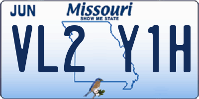 MO license plate VL2Y1H