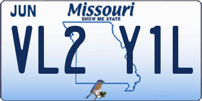MO license plate VL2Y1L