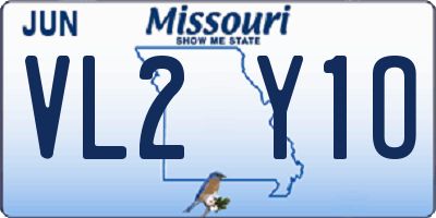 MO license plate VL2Y1O
