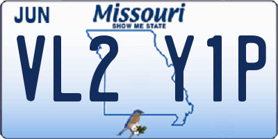MO license plate VL2Y1P
