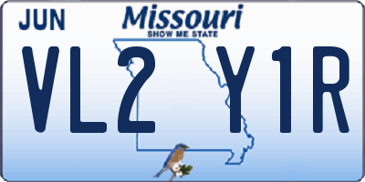 MO license plate VL2Y1R