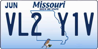 MO license plate VL2Y1V