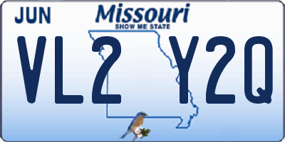 MO license plate VL2Y2Q