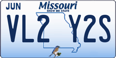 MO license plate VL2Y2S