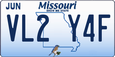 MO license plate VL2Y4F