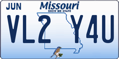 MO license plate VL2Y4U