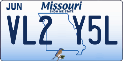 MO license plate VL2Y5L