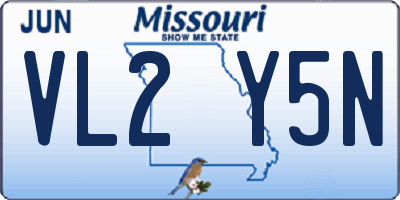 MO license plate VL2Y5N