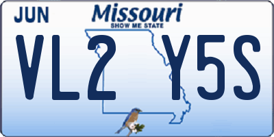 MO license plate VL2Y5S