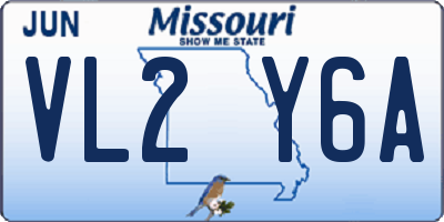 MO license plate VL2Y6A