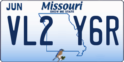MO license plate VL2Y6R