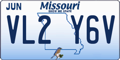 MO license plate VL2Y6V