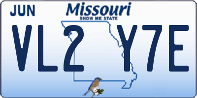 MO license plate VL2Y7E