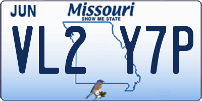 MO license plate VL2Y7P
