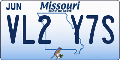 MO license plate VL2Y7S