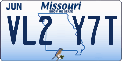 MO license plate VL2Y7T