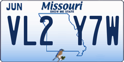 MO license plate VL2Y7W