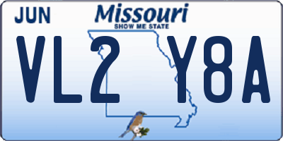 MO license plate VL2Y8A