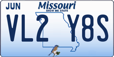 MO license plate VL2Y8S