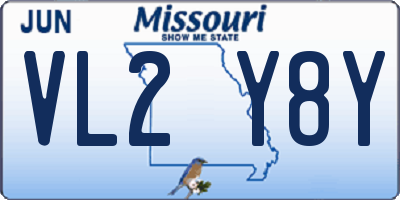 MO license plate VL2Y8Y