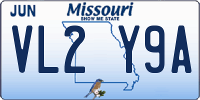 MO license plate VL2Y9A