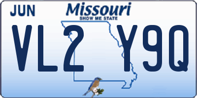 MO license plate VL2Y9Q