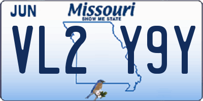 MO license plate VL2Y9Y
