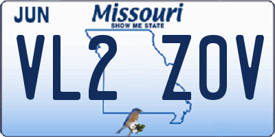 MO license plate VL2Z0V