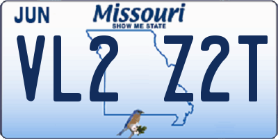 MO license plate VL2Z2T