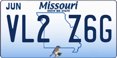 MO license plate VL2Z6G