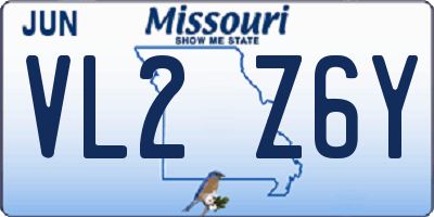 MO license plate VL2Z6Y
