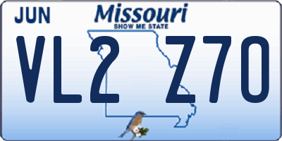 MO license plate VL2Z7O